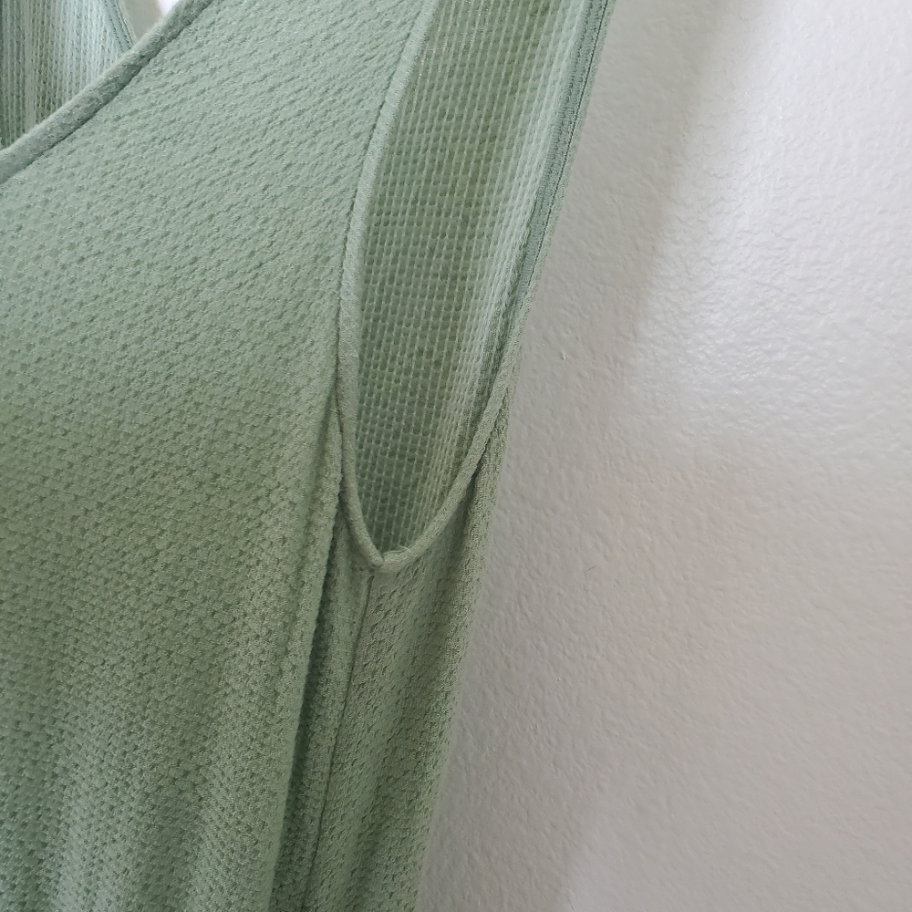 Anthropologie Postmark Sage Green Sleeveless Scoop Neck Smocked Waist Maxi Dress - Picture 6 of 11